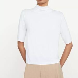 Vince Easy Elbow Sleeve Funnel Neck Shirt Medium